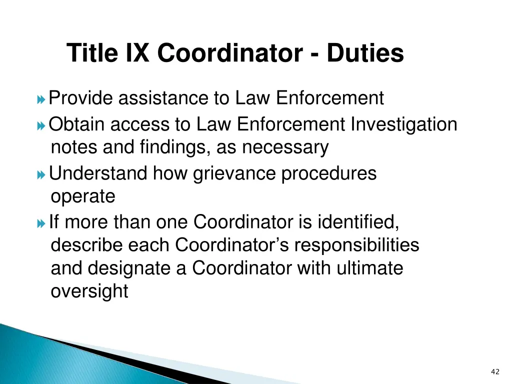 title ix coordinator duties 1