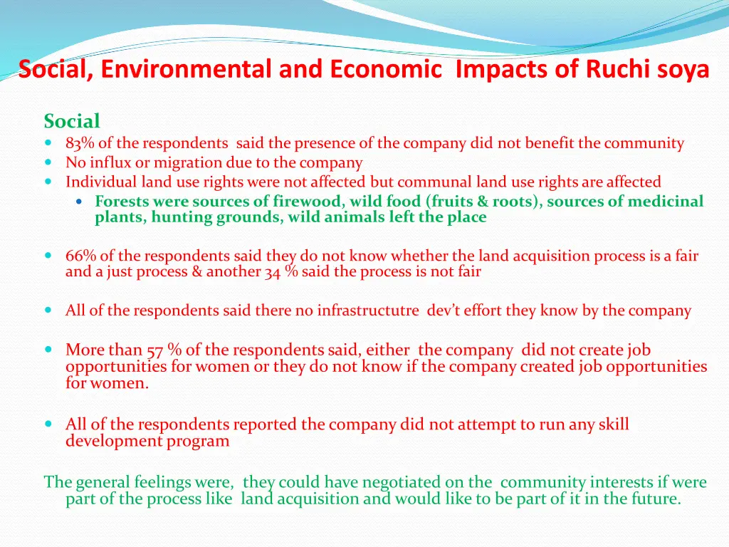 social environmental and economic impacts