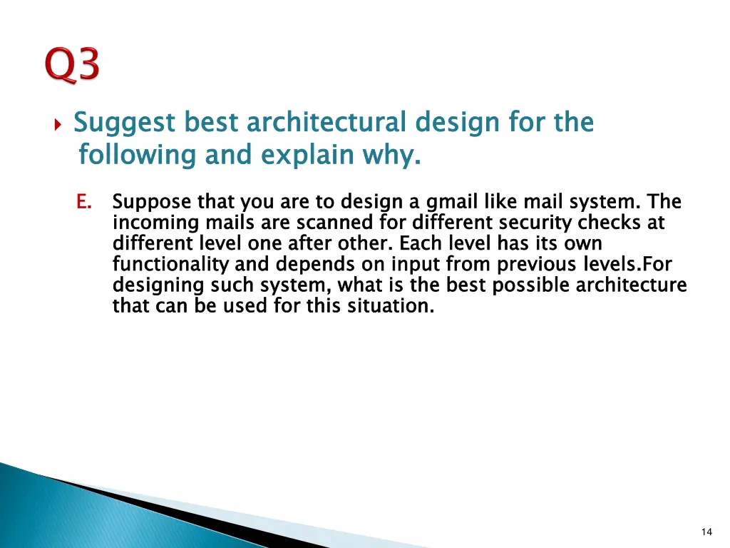 suggest best architectural design for the 3