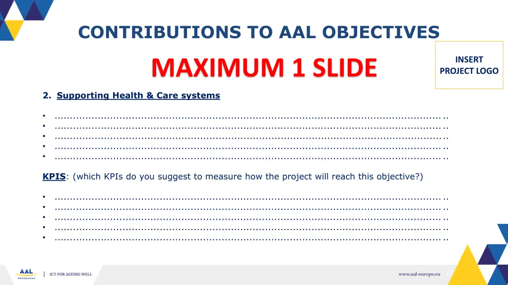 contributions to aal objectives maximum 1 slide 1