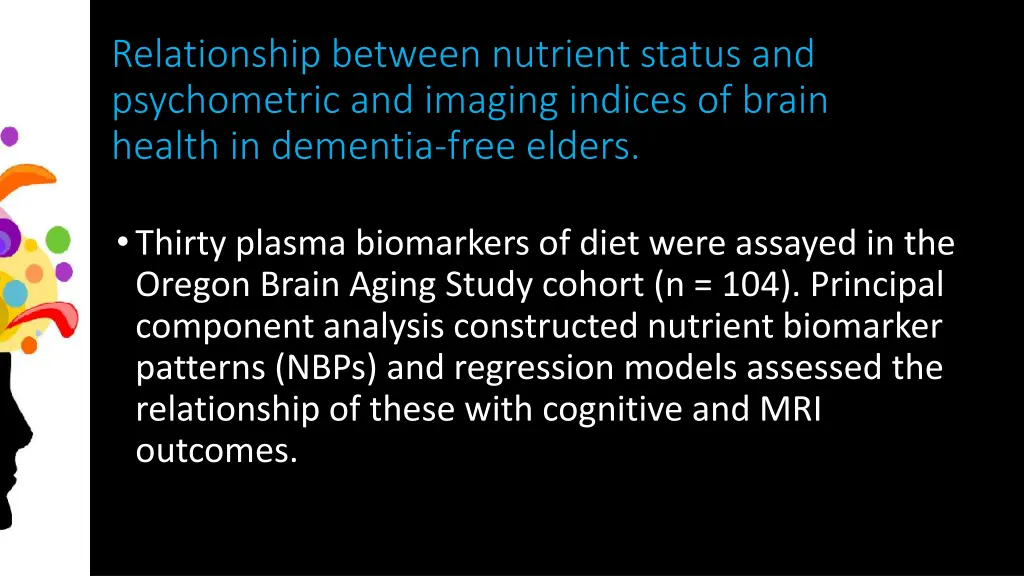 relationship between nutrient status