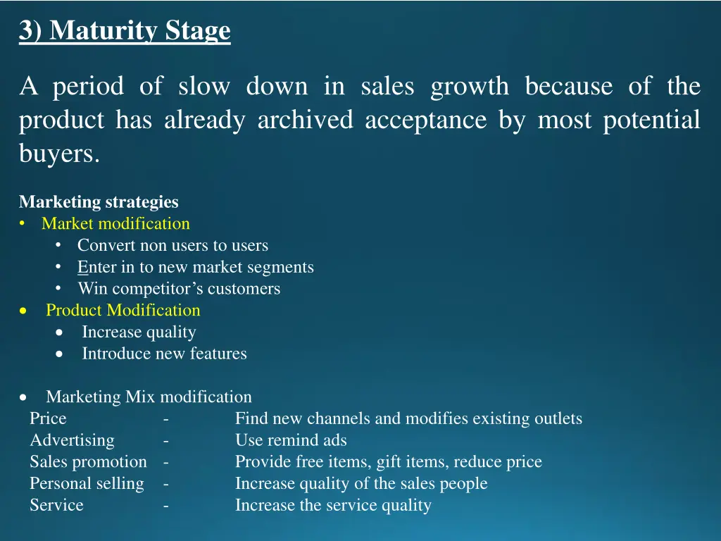 3 maturity stage