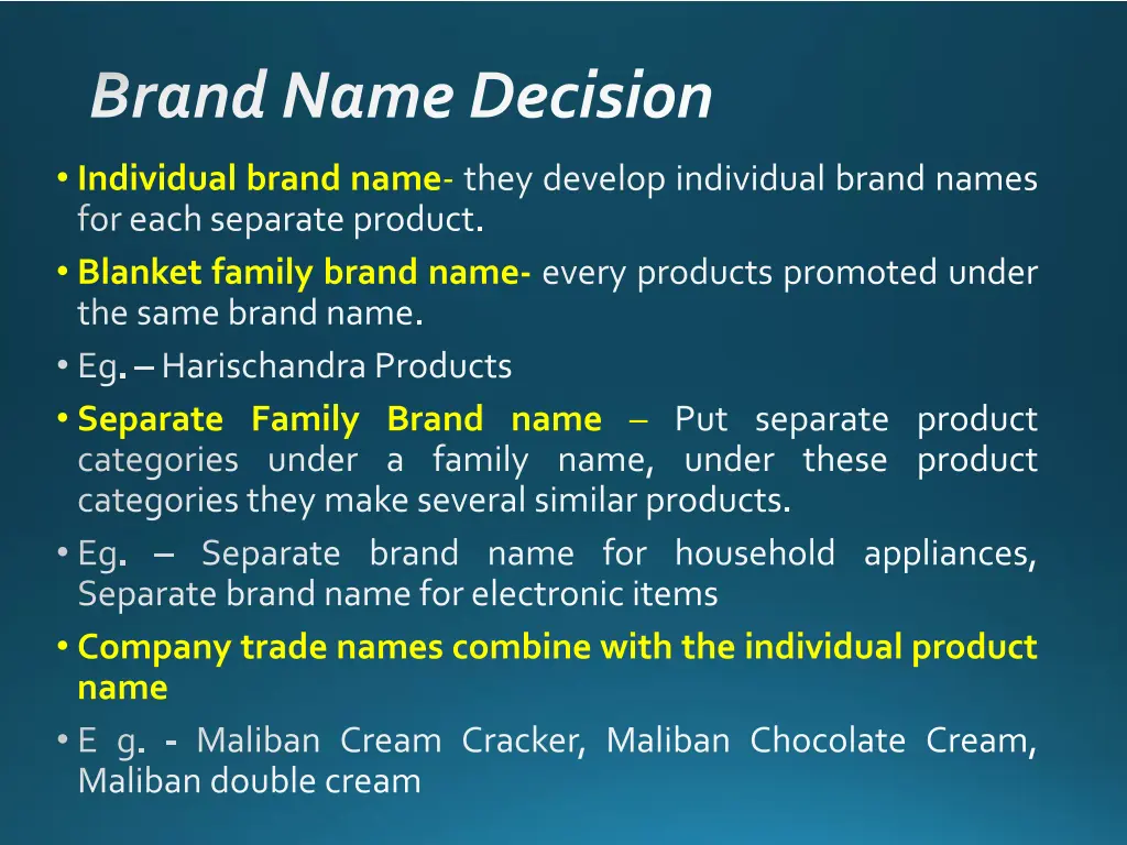 brand name decision