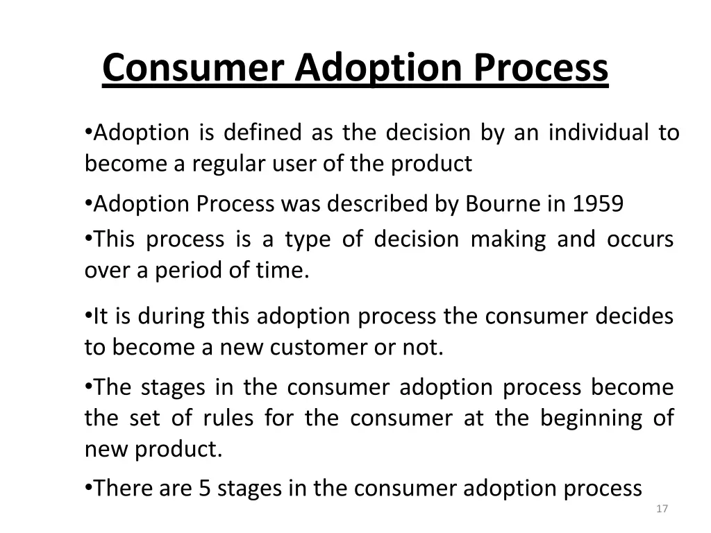 consumer adoption process