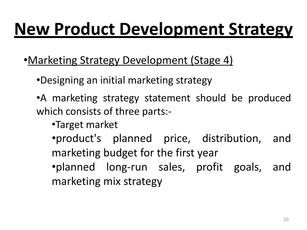 new product development strategy 5