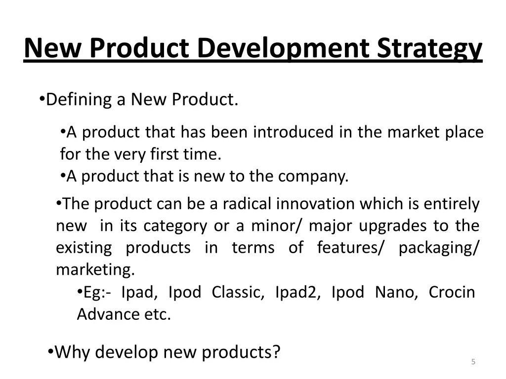 new product development strategy