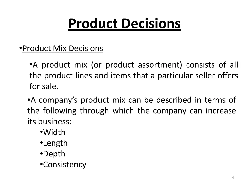 product decisions 1