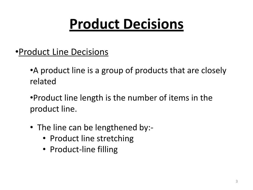 product decisions