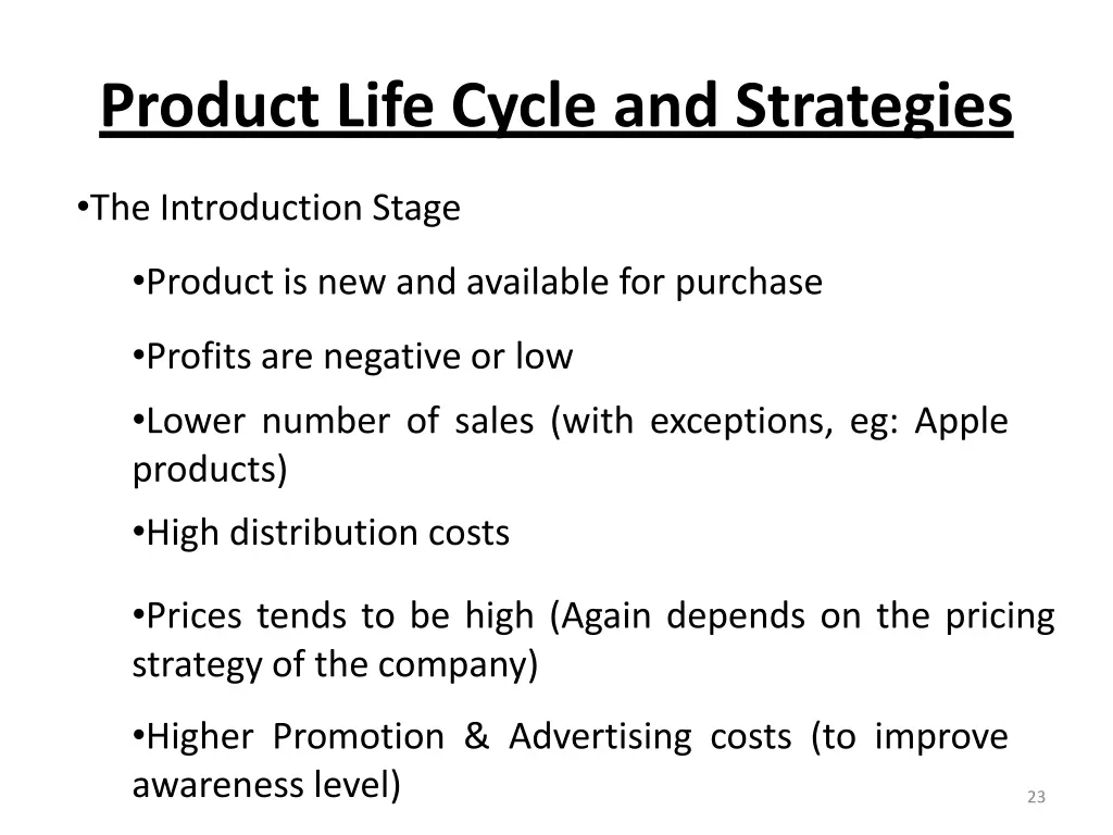 product life cycle and strategies 2