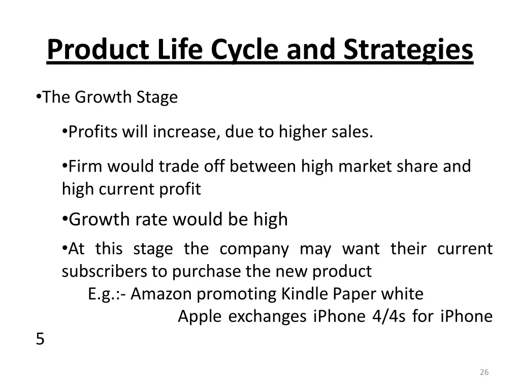 product life cycle and strategies 5