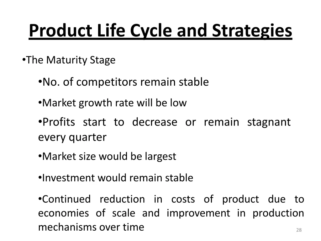 product life cycle and strategies 7