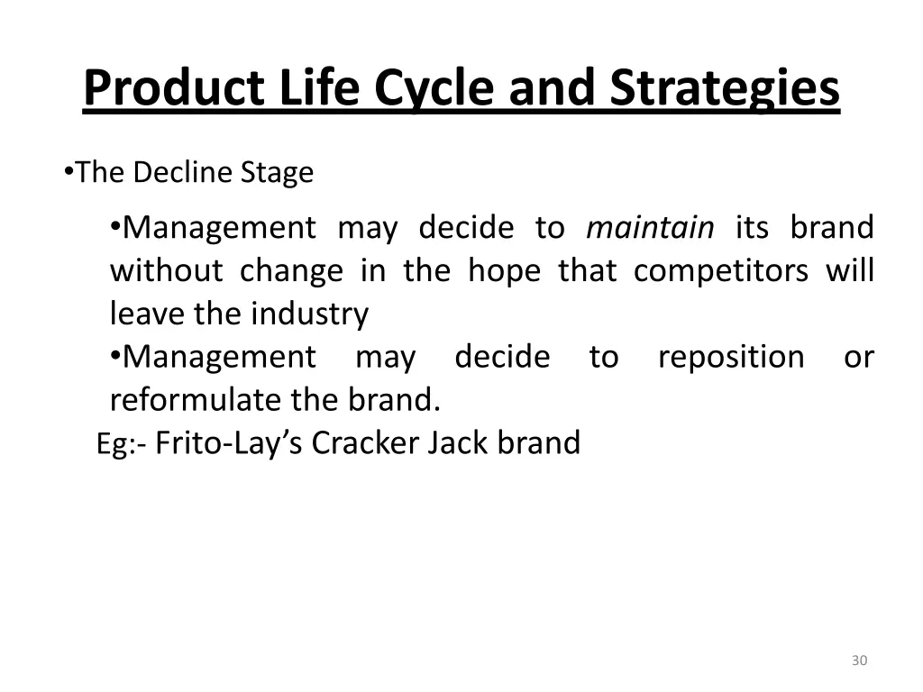 product life cycle and strategies 9