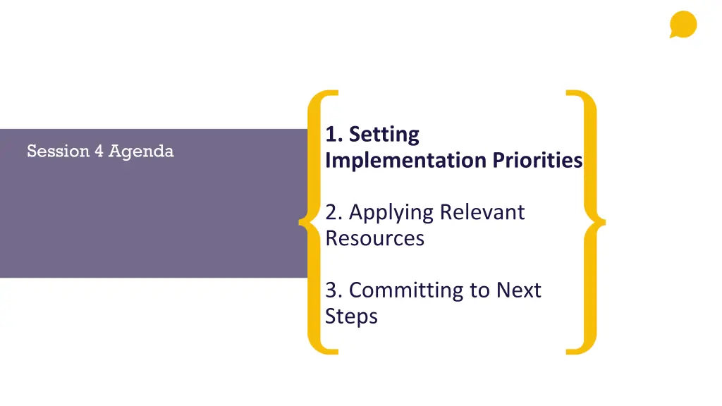 1 setting implementation priorities 1