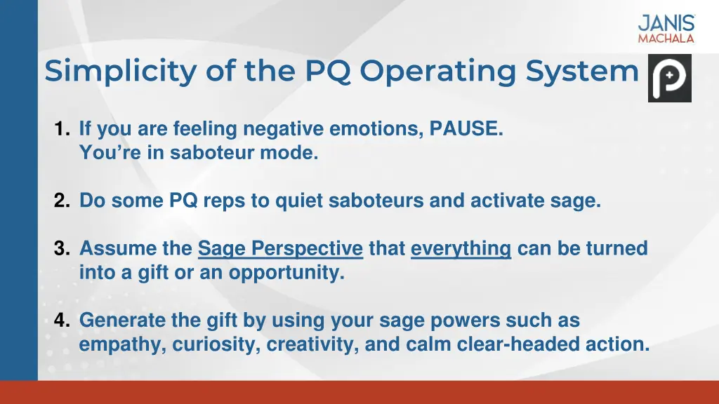 simplicity of the pq operating system