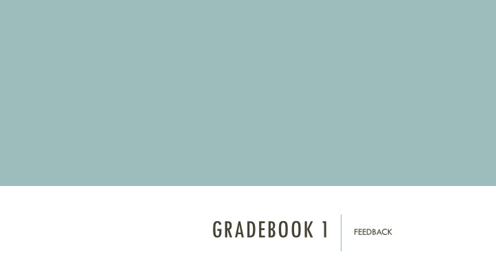 gradebook 1