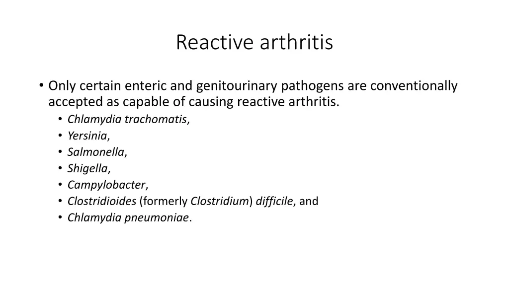 reactive arthritis 1