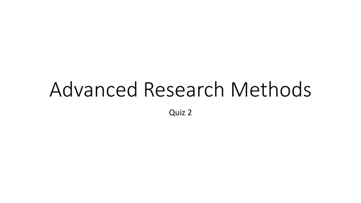 advanced research methods