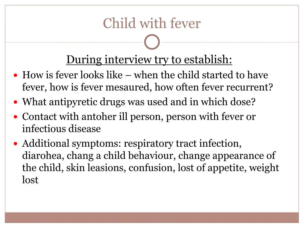 child with fever