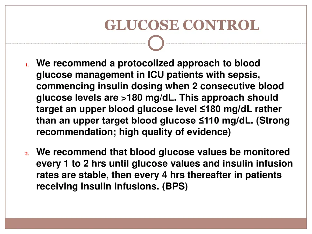 glucose control