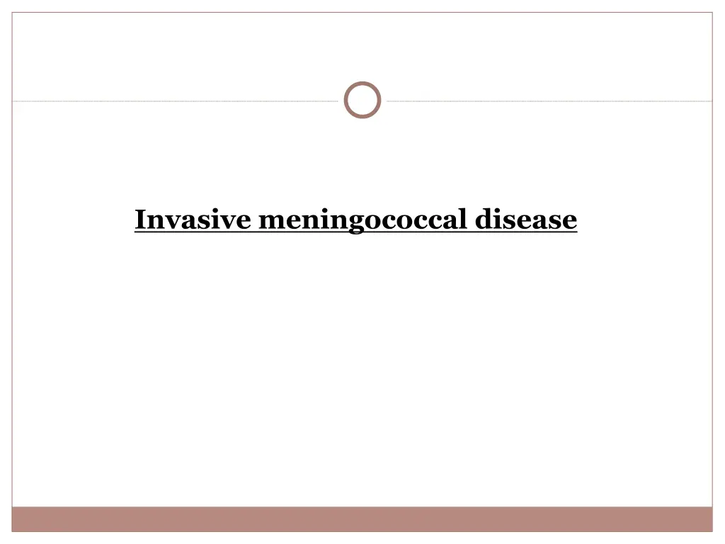 invasive meningococcal disease