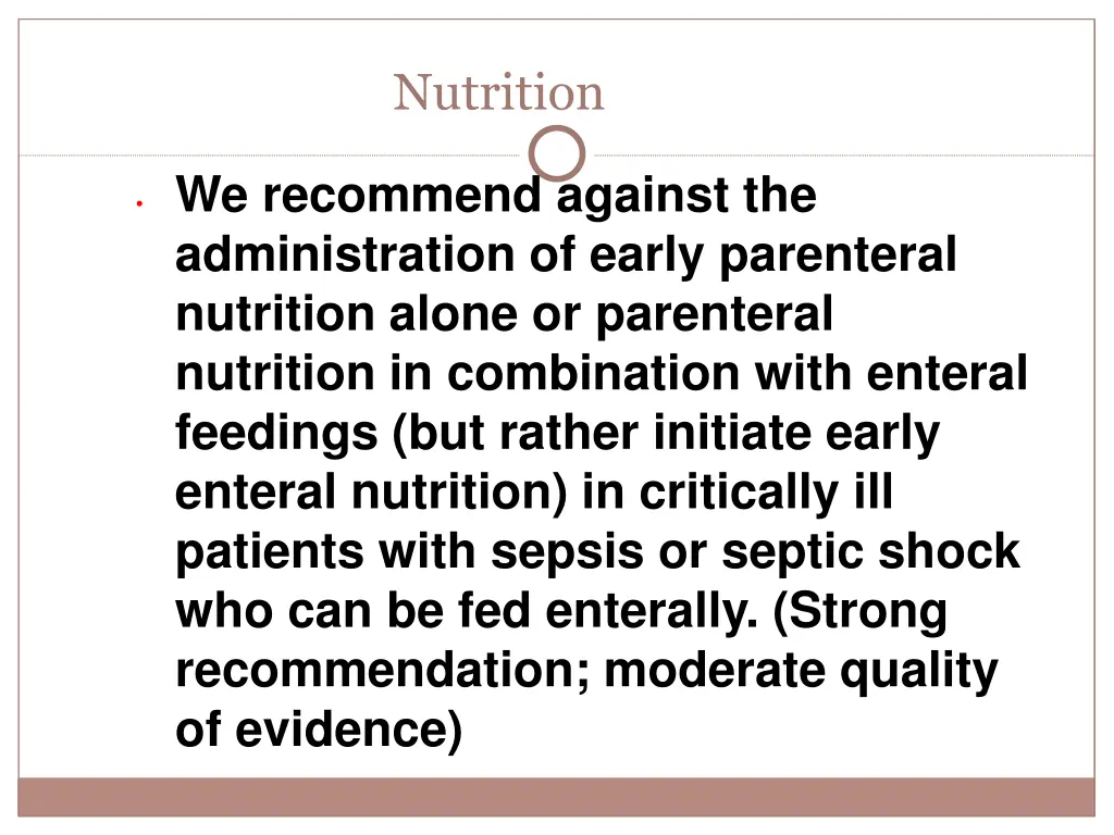 nutrition