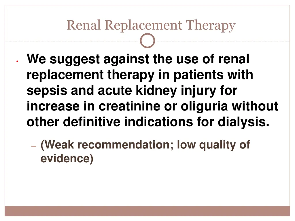 renal replacement therapy