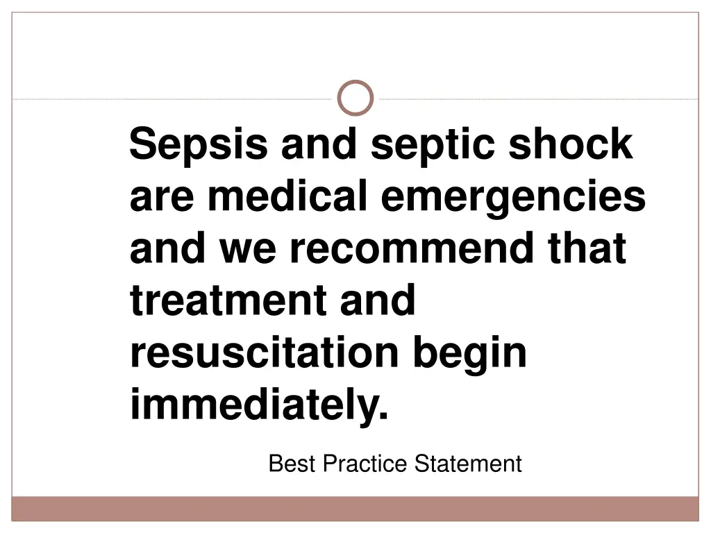 sepsis and septic shock are medical emergencies