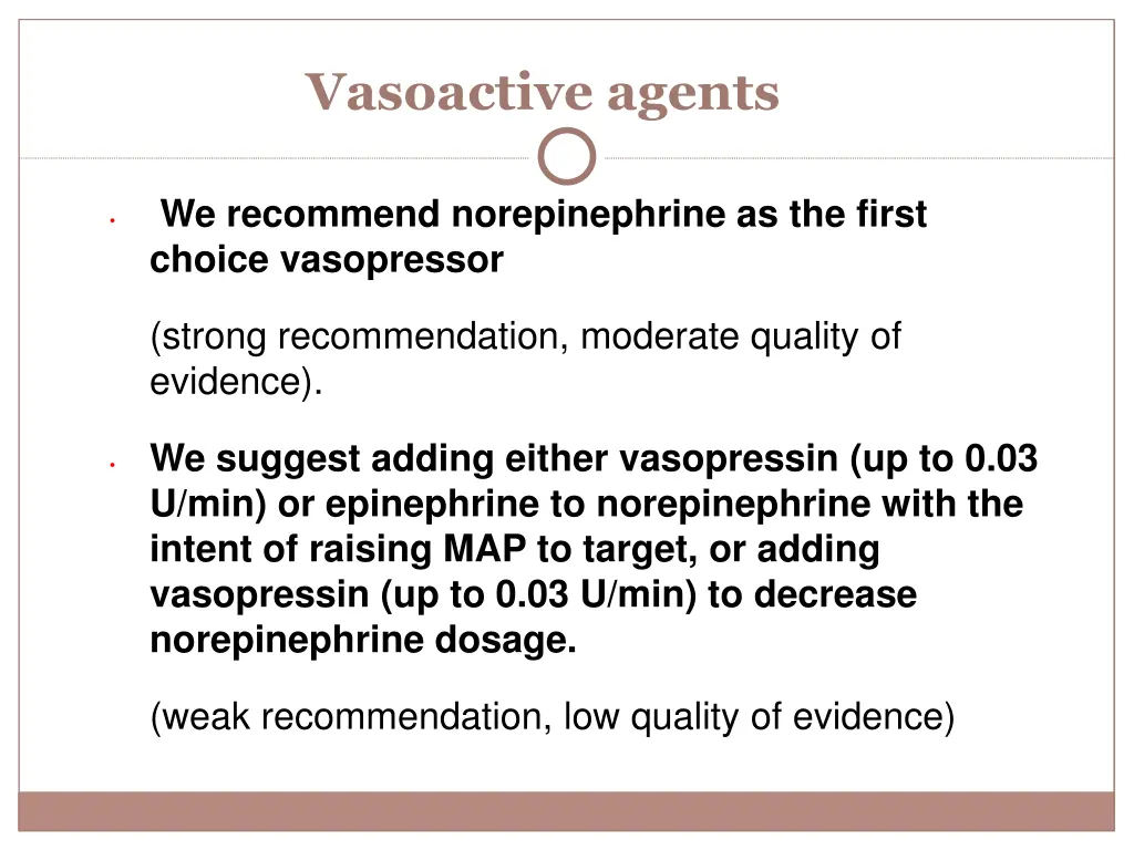 vasoactive agents