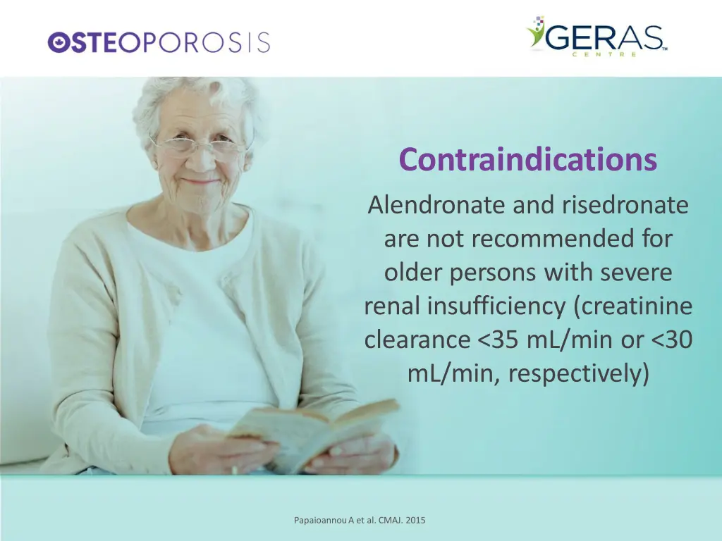 contraindications alendronate and risedronate