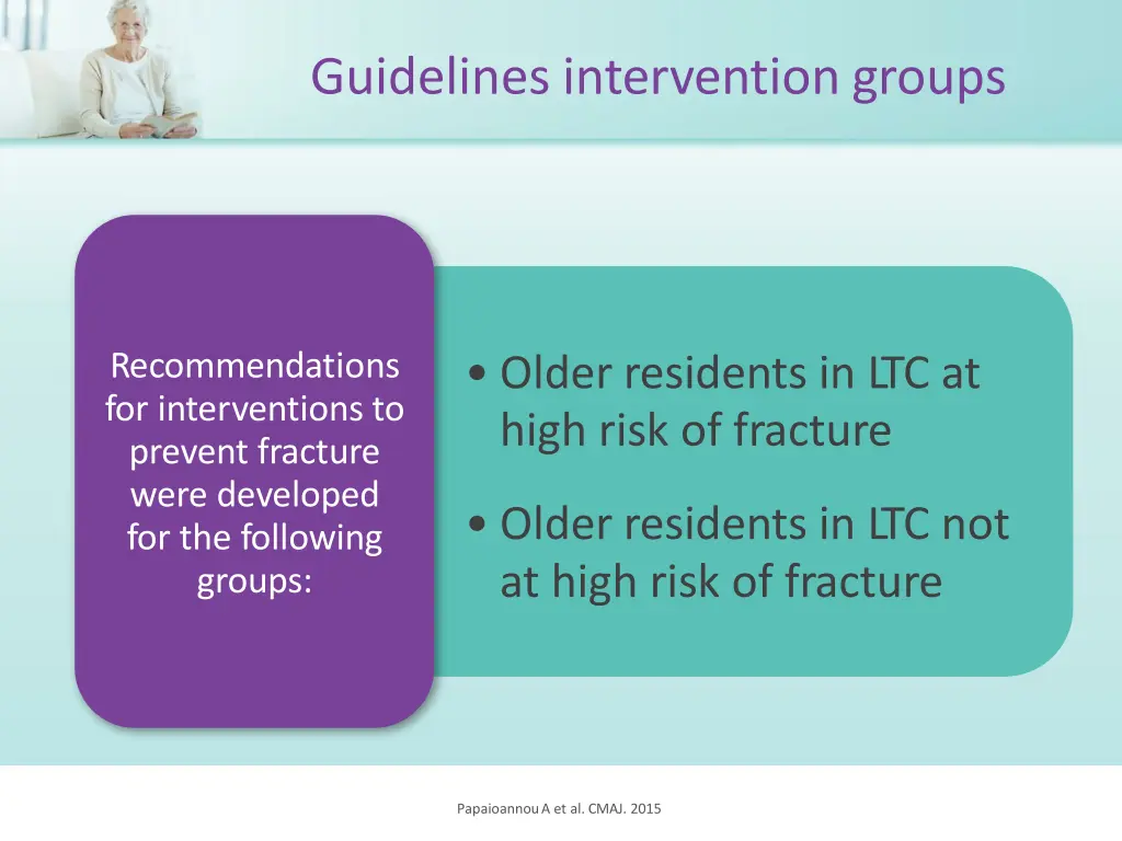 guidelines intervention groups