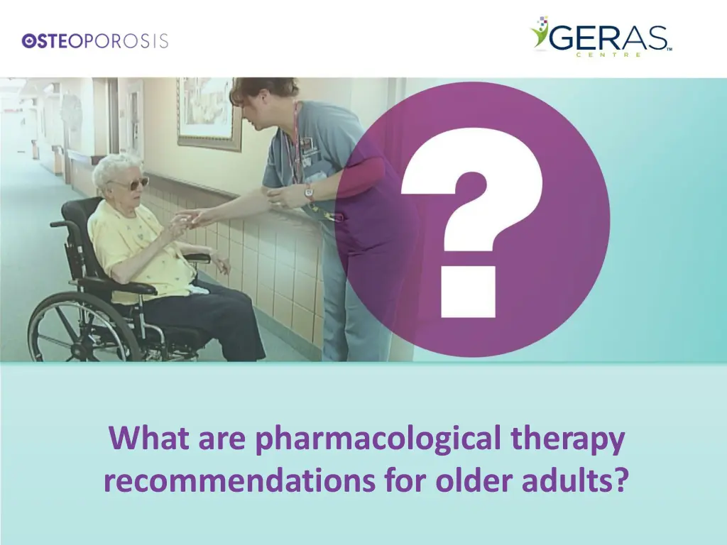 what are pharmacological therapy recommendations