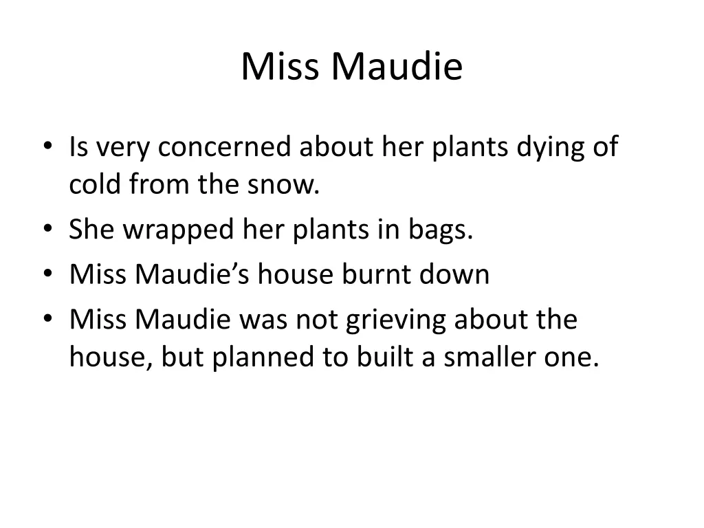 miss maudie