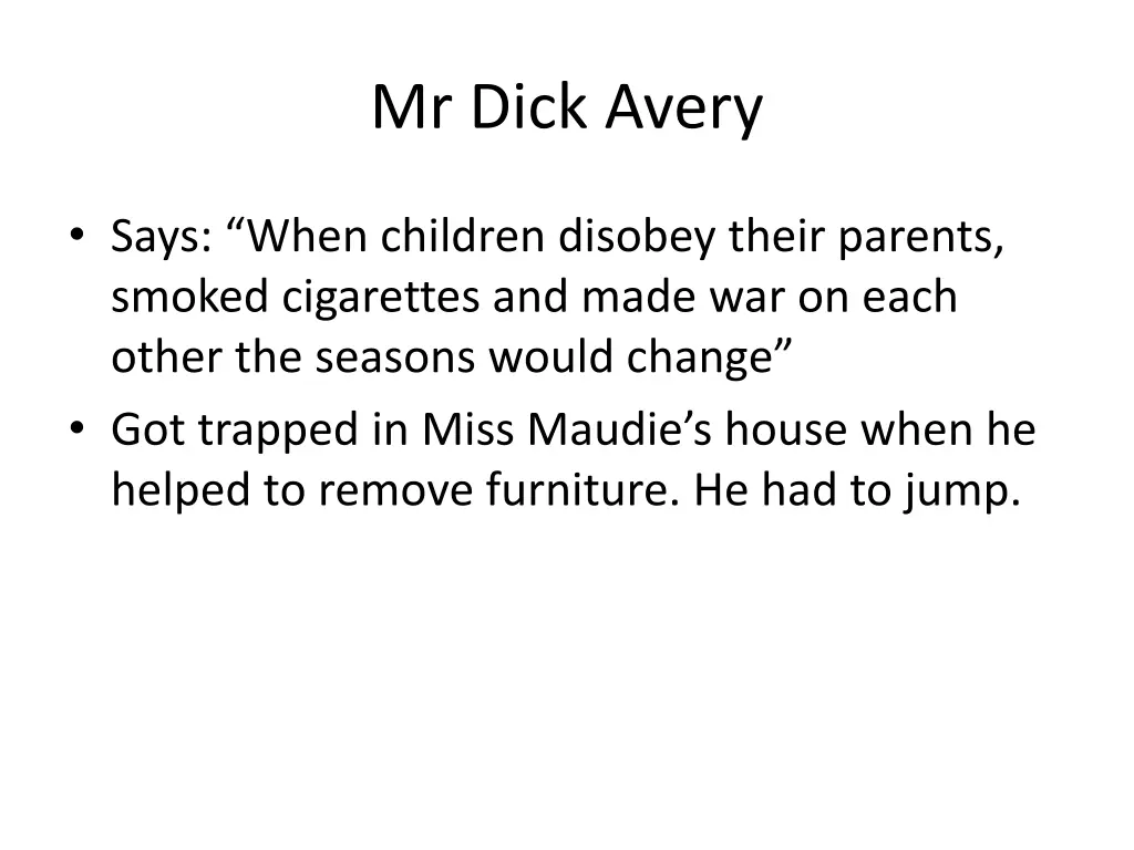 mr dick avery