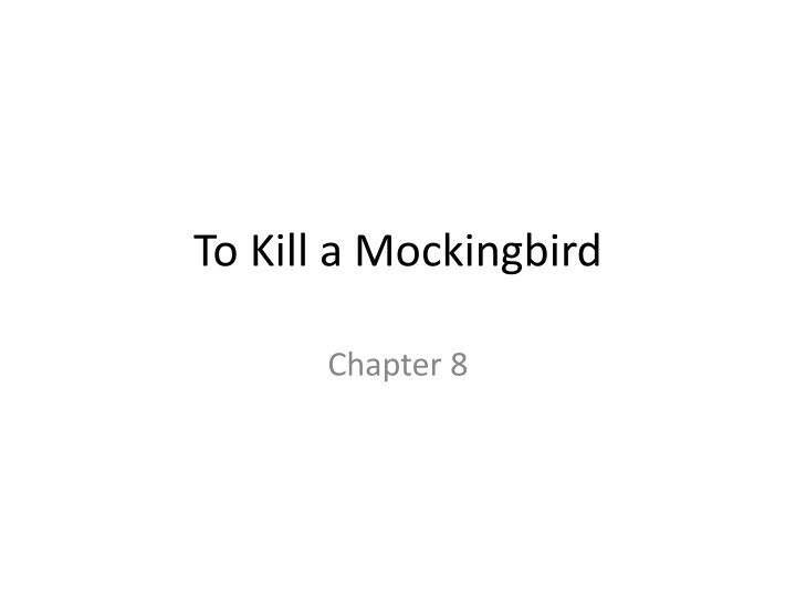 to kill a mockingbird