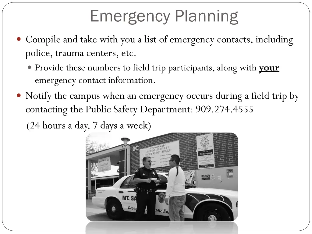 emergency planning