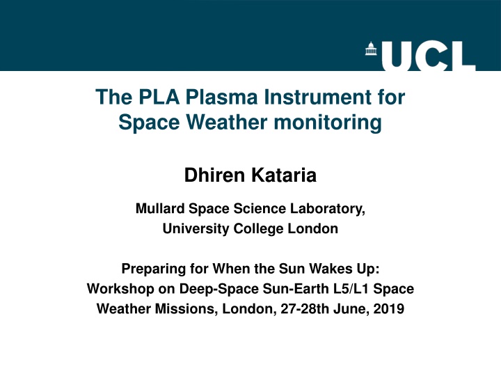 the pla plasma instrument for space weather