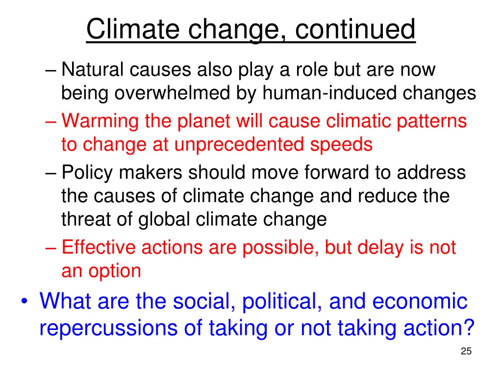 climate change continued