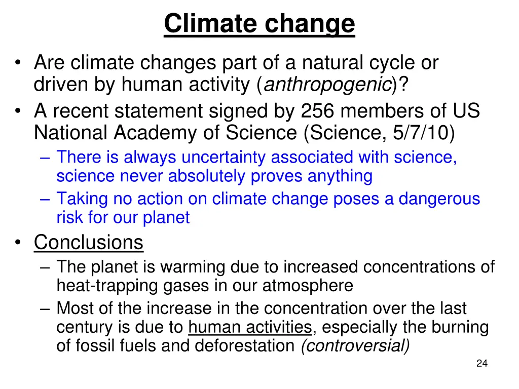 climate change