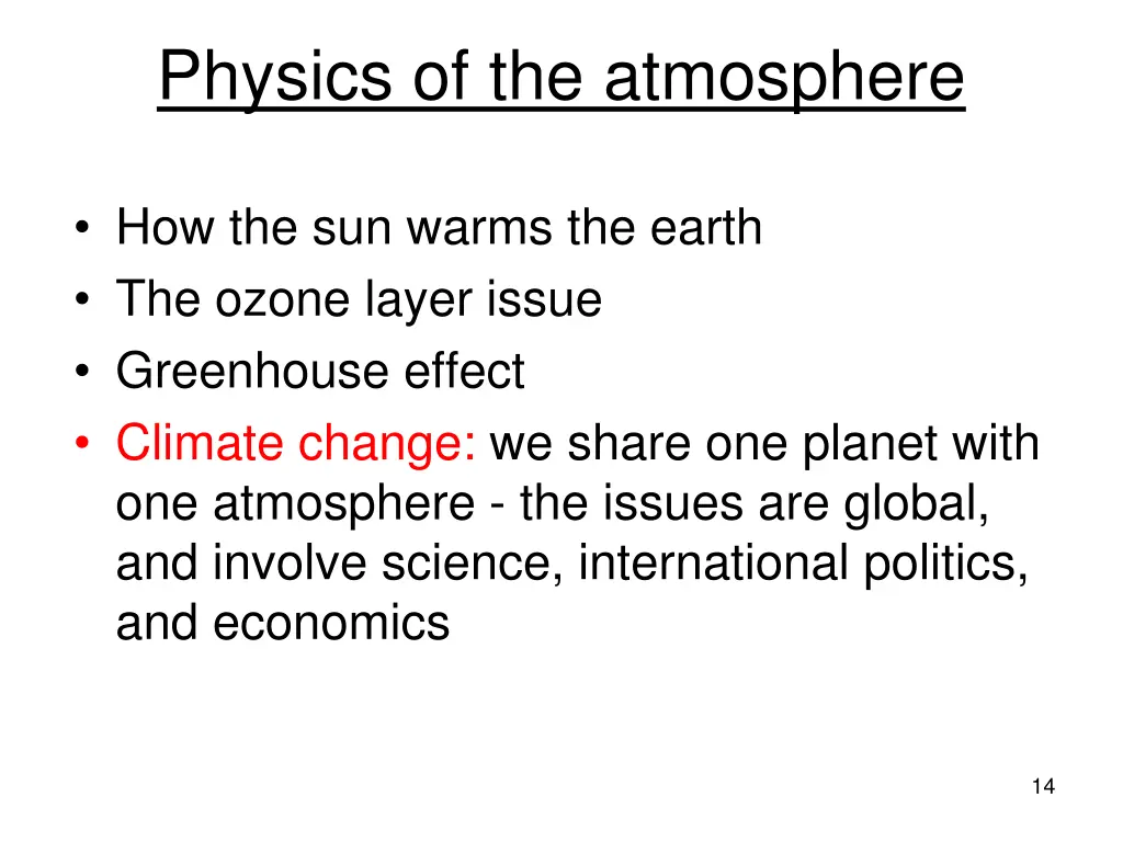 physics of the atmosphere