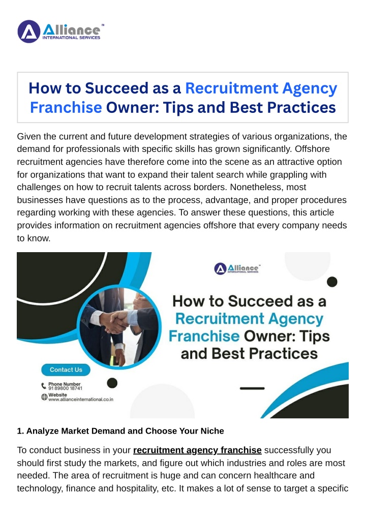 how to succeed as a recruitment agency franchise