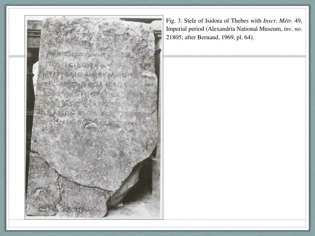 fig 3 stele of isidora of thebes with inscr