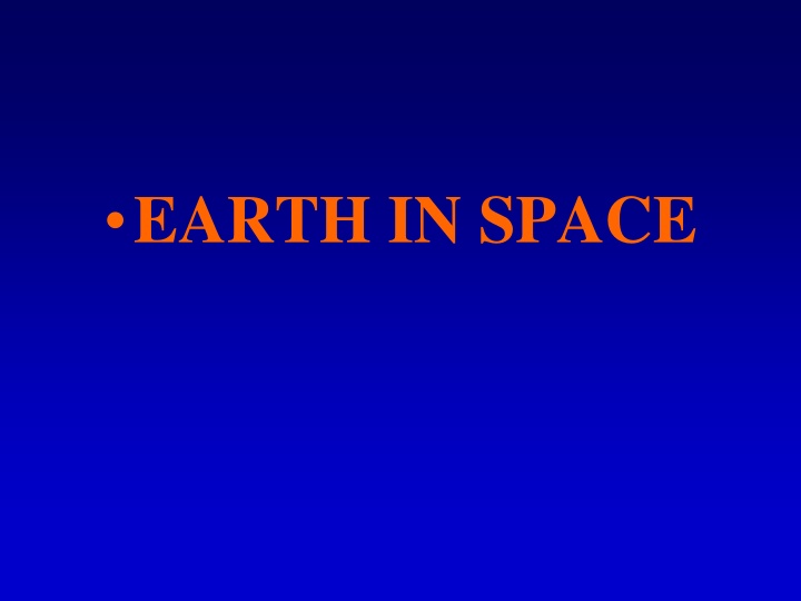 earth in space