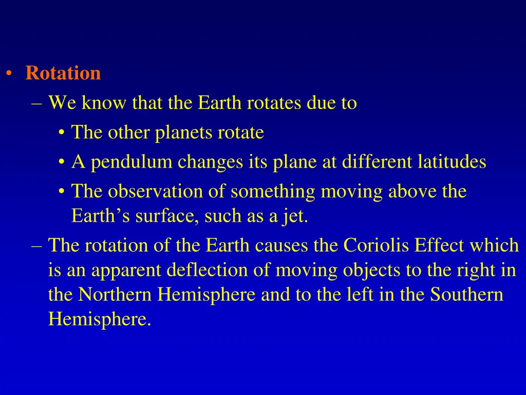 rotation we know that the earth rotates