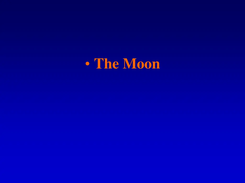 the moon