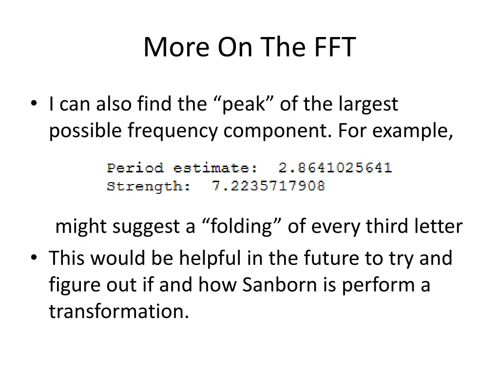 more on the fft