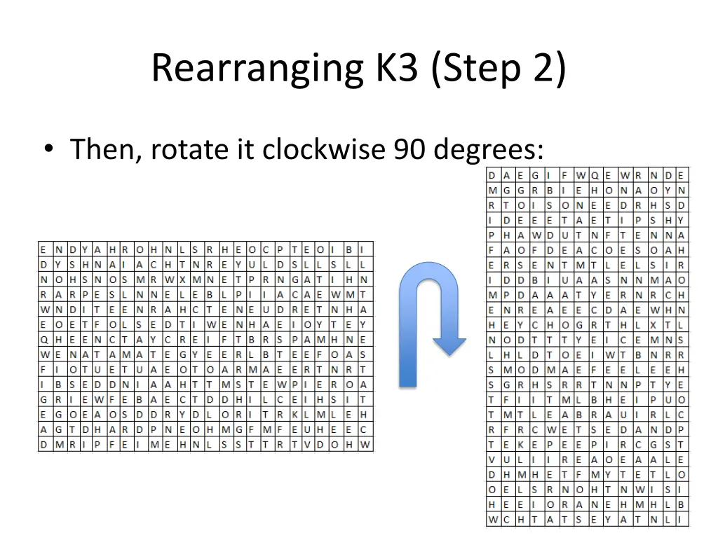 rearranging k3 step 2