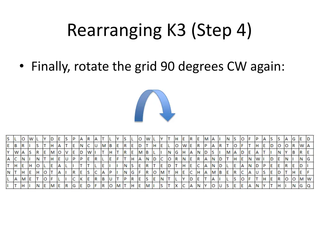 rearranging k3 step 4