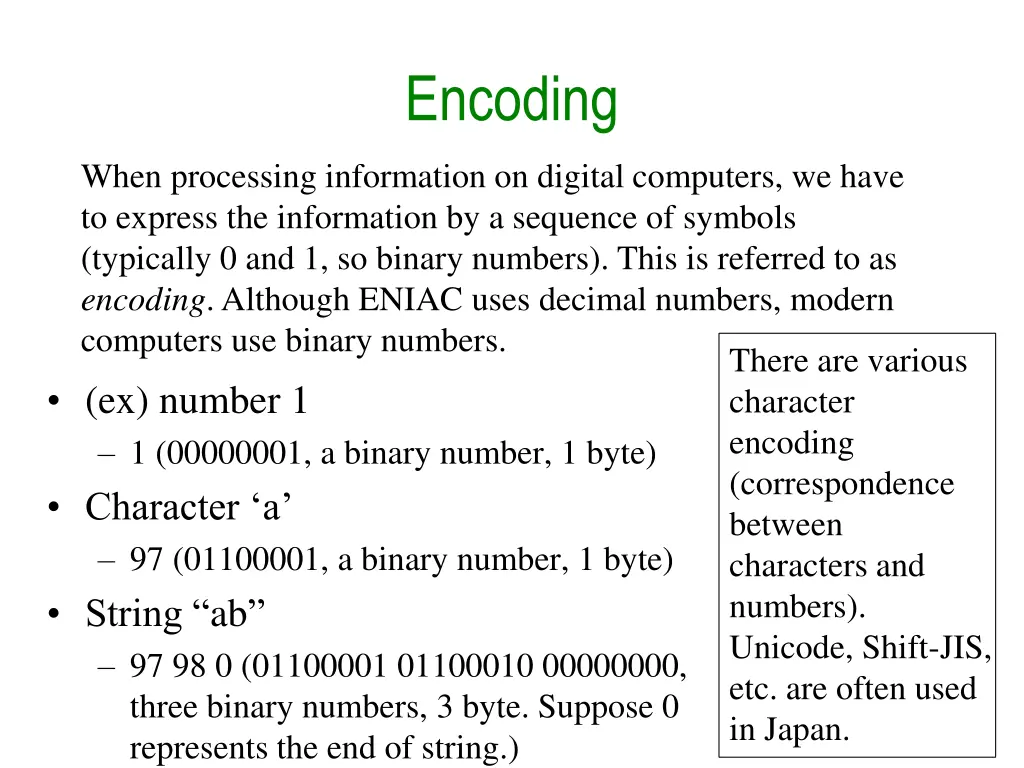 encoding