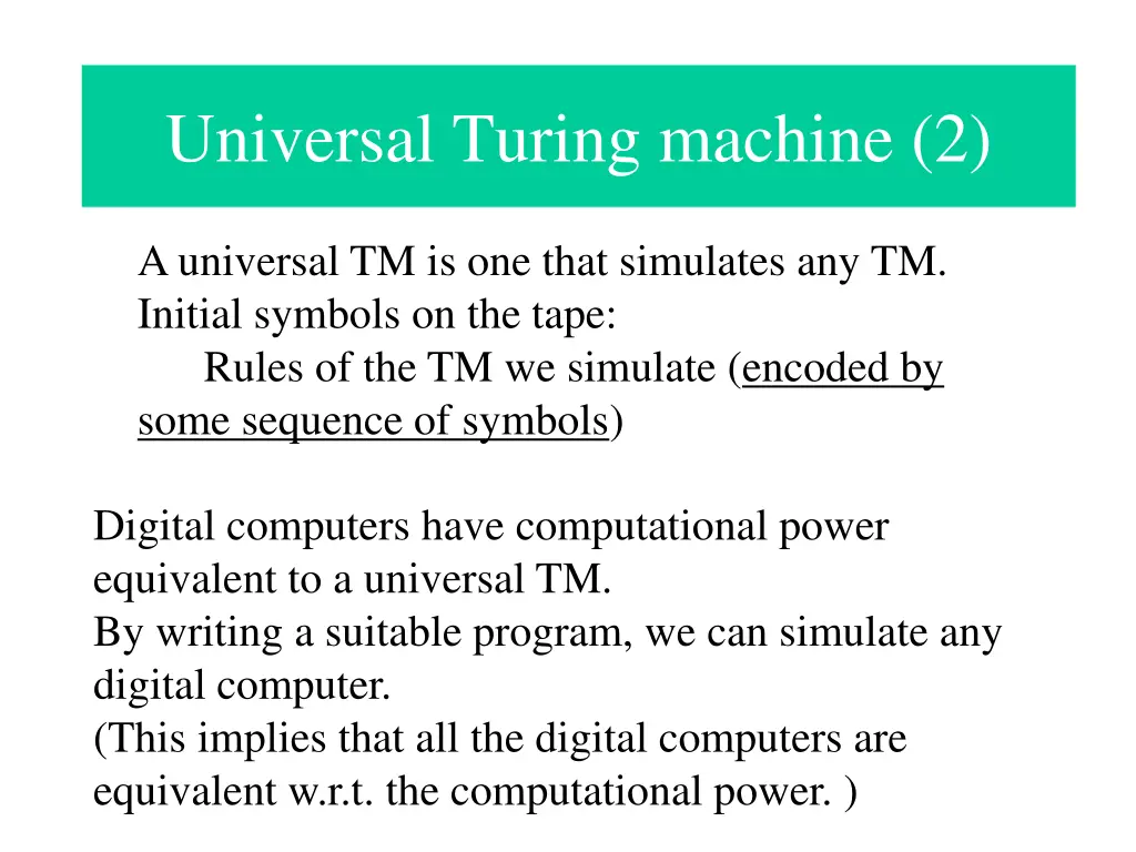 universal turing machine 2