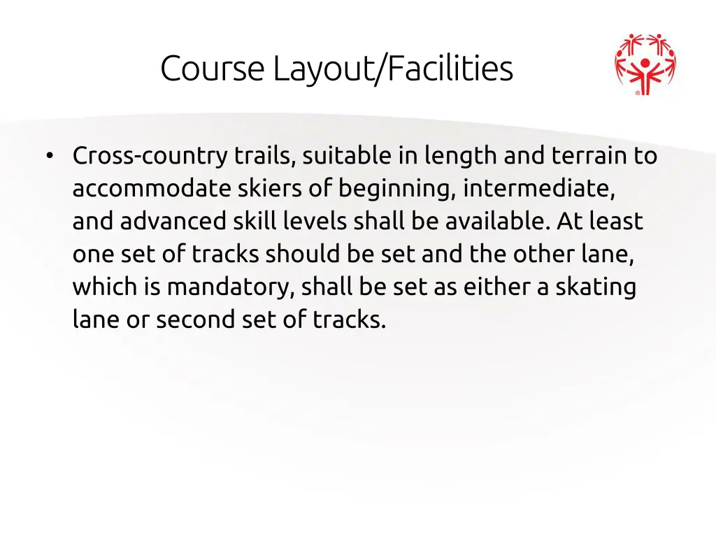 course layout facilities 2